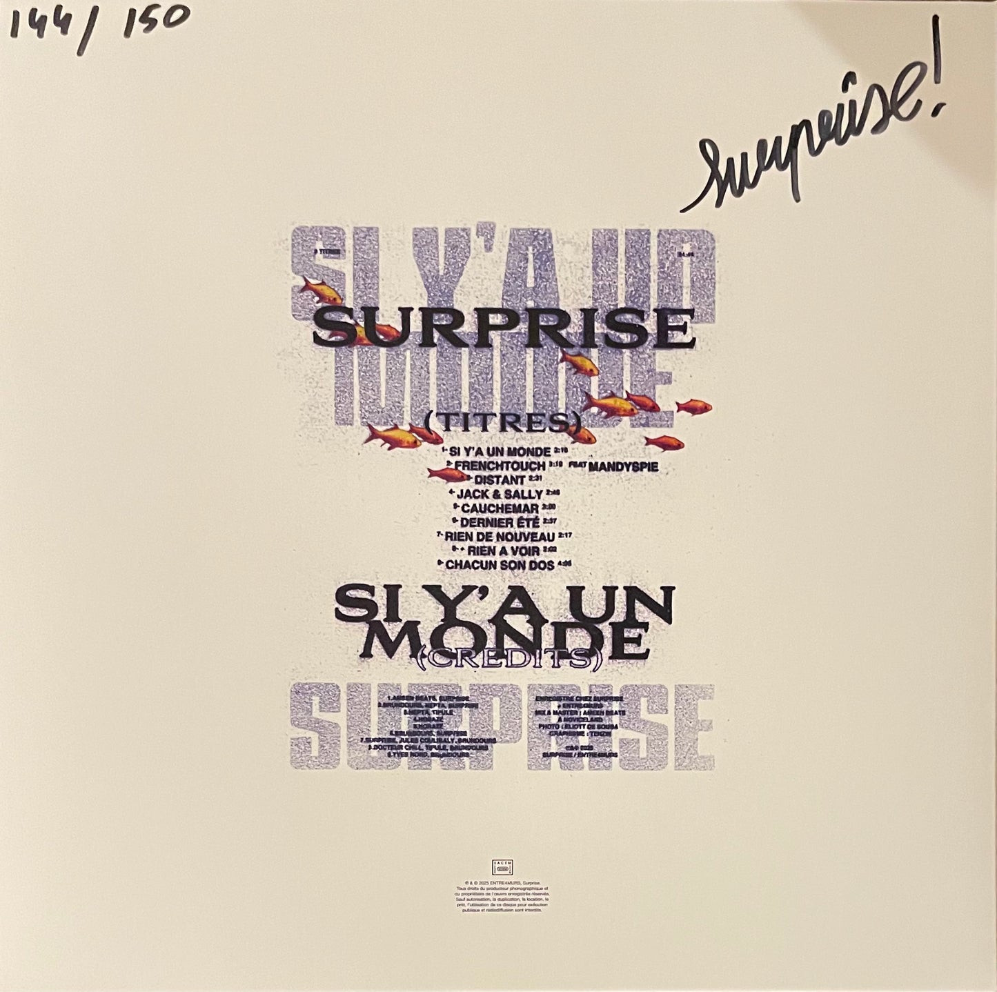 Surprise - Si y'a un monde (signé)